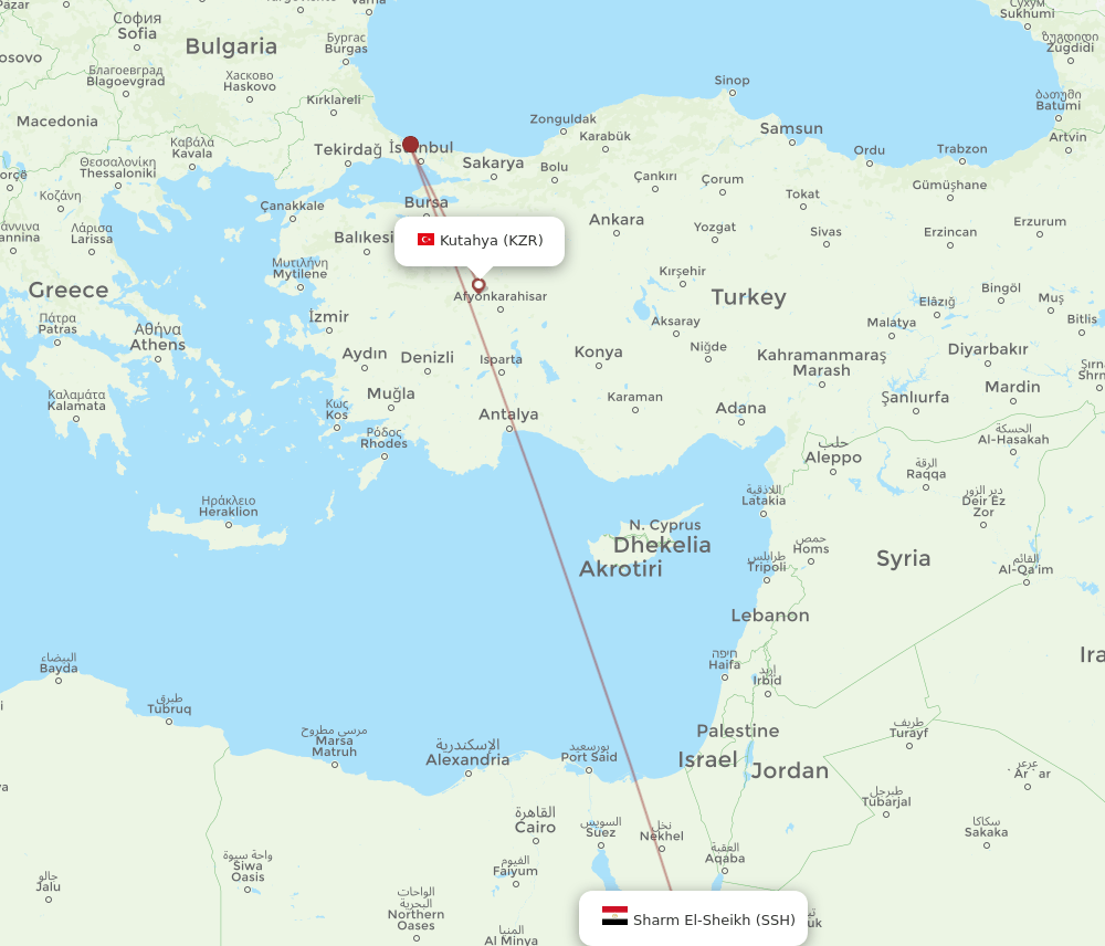 SSH-KZR flight routes
