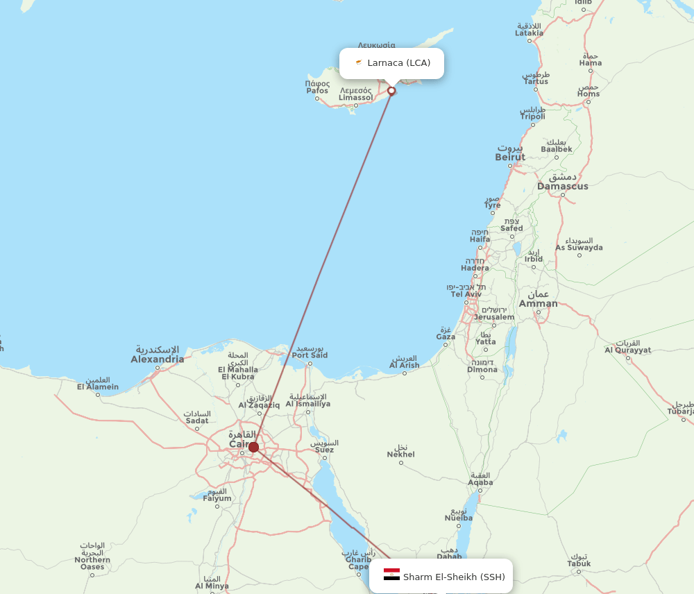 SSH-LCA flight routes