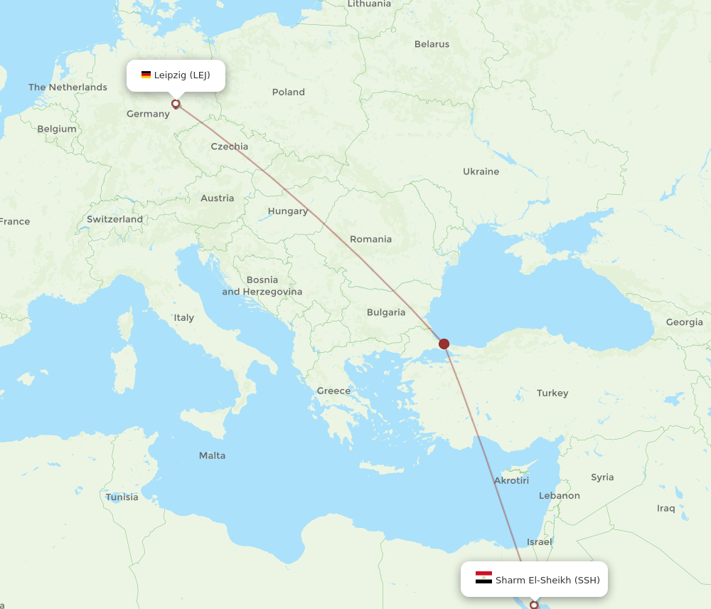 SSH-LEJ flight routes