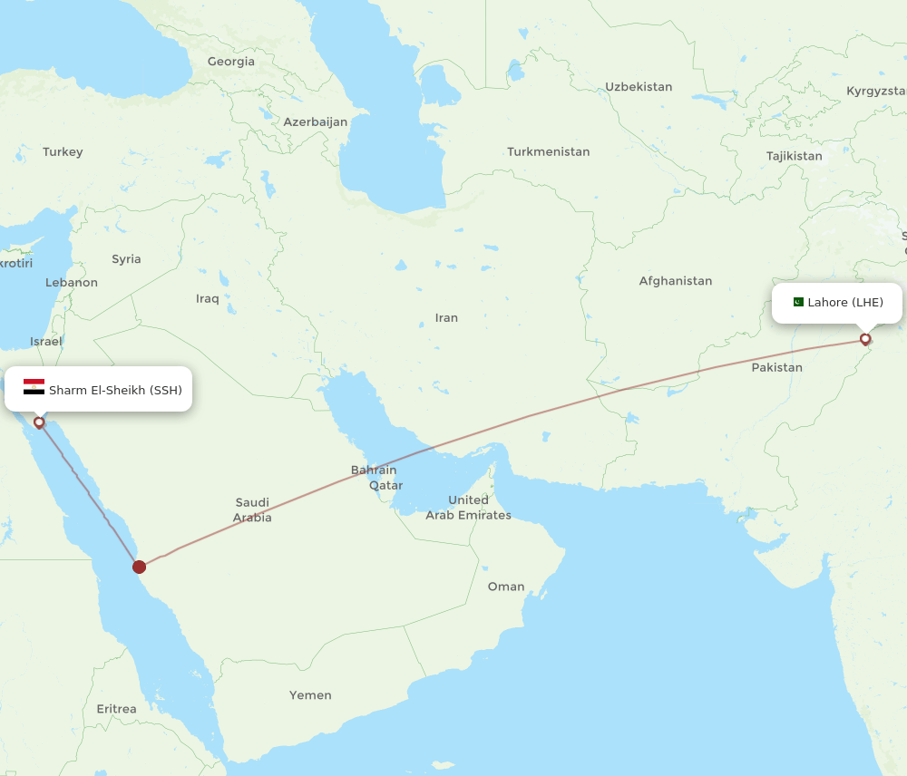 SSH-LHE flight routes