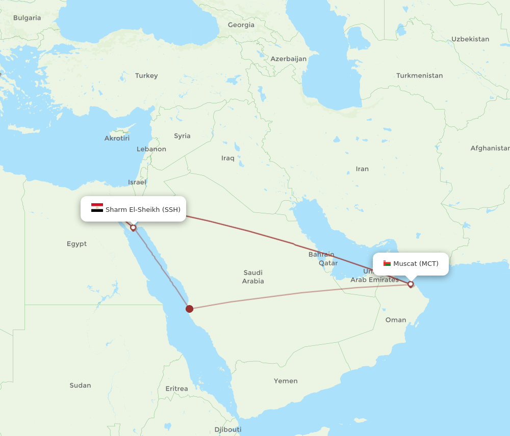 SSH-MCT flight routes