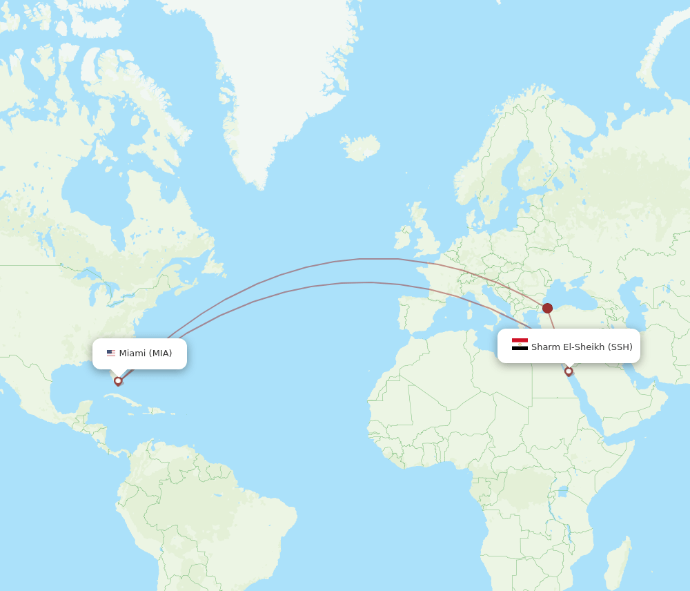 SSH-MIA flight routes