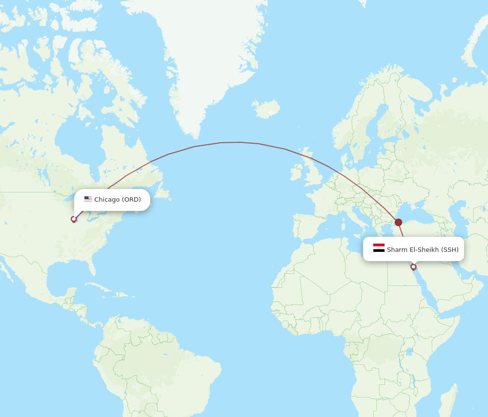 SSH-ORD flight routes