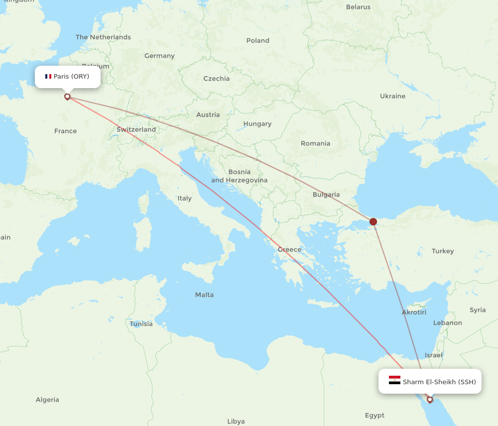SSH-ORY flight routes