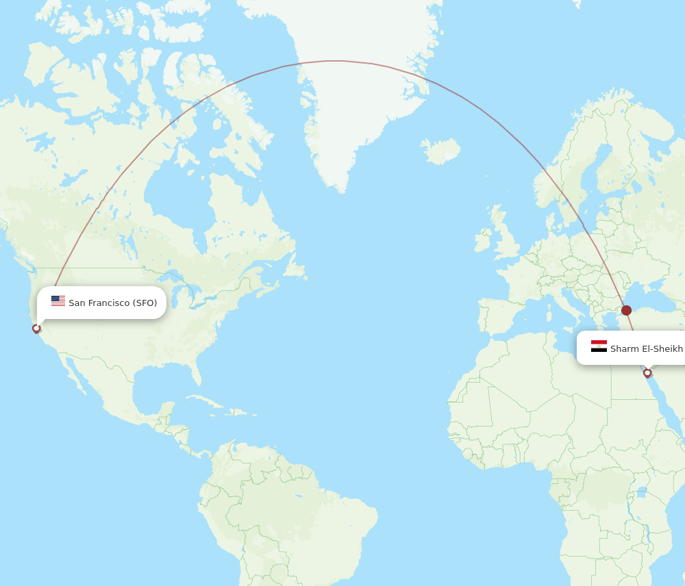 SSH-SFO flight routes