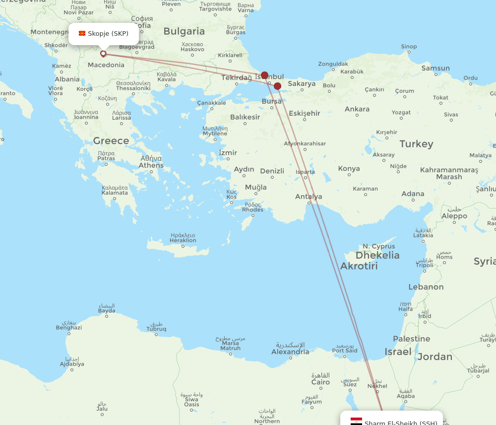 SSH-SKP flight routes