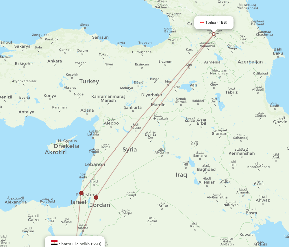 SSH-TBS flight routes
