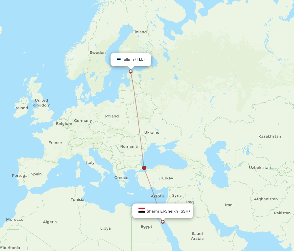 SSH-TLL flight routes