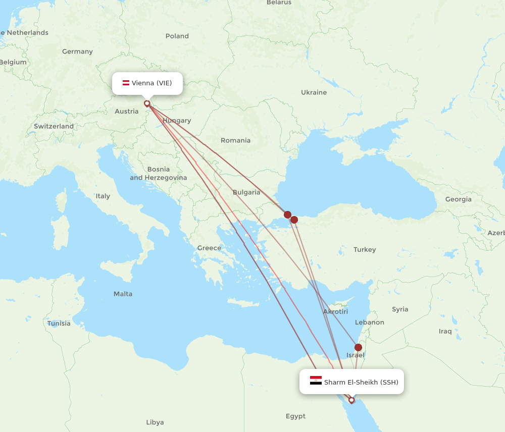 SSH-VIE flight routes