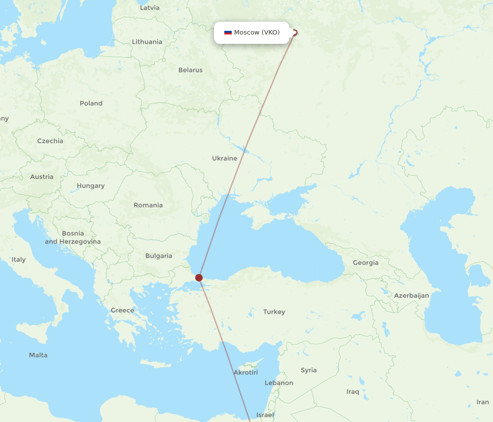 SSH-VKO flight routes