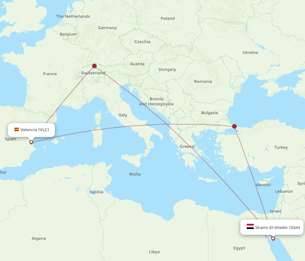 SSH-VLC flight routes