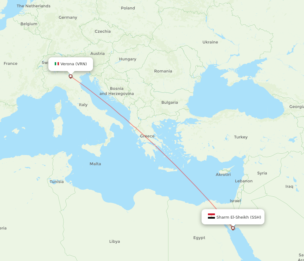 SSH-VRN flight routes
