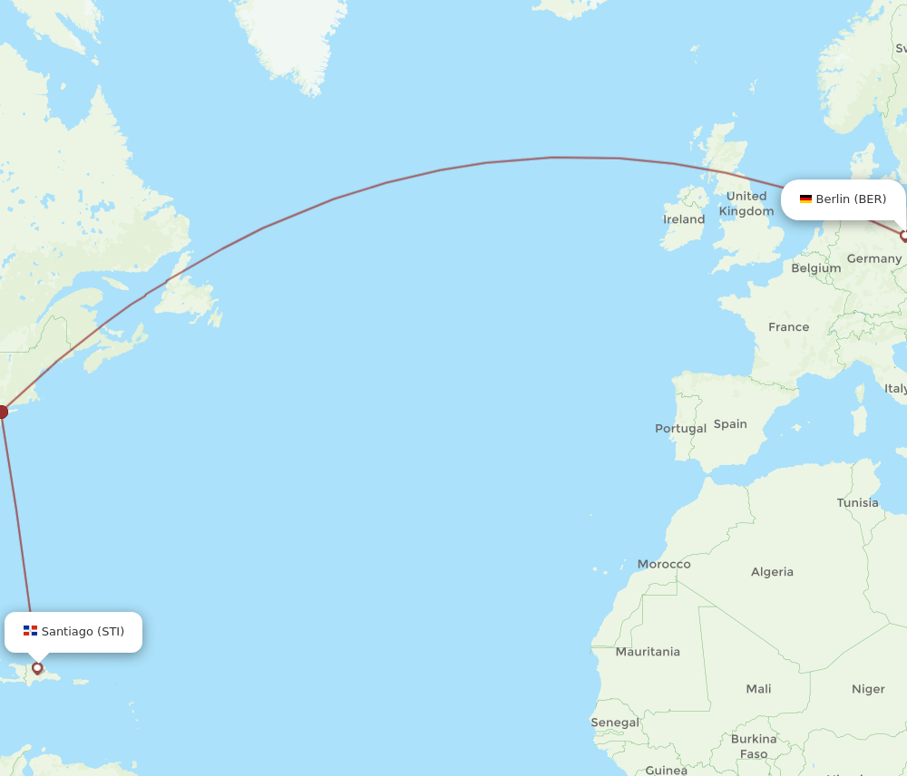 STI-BER flight routes