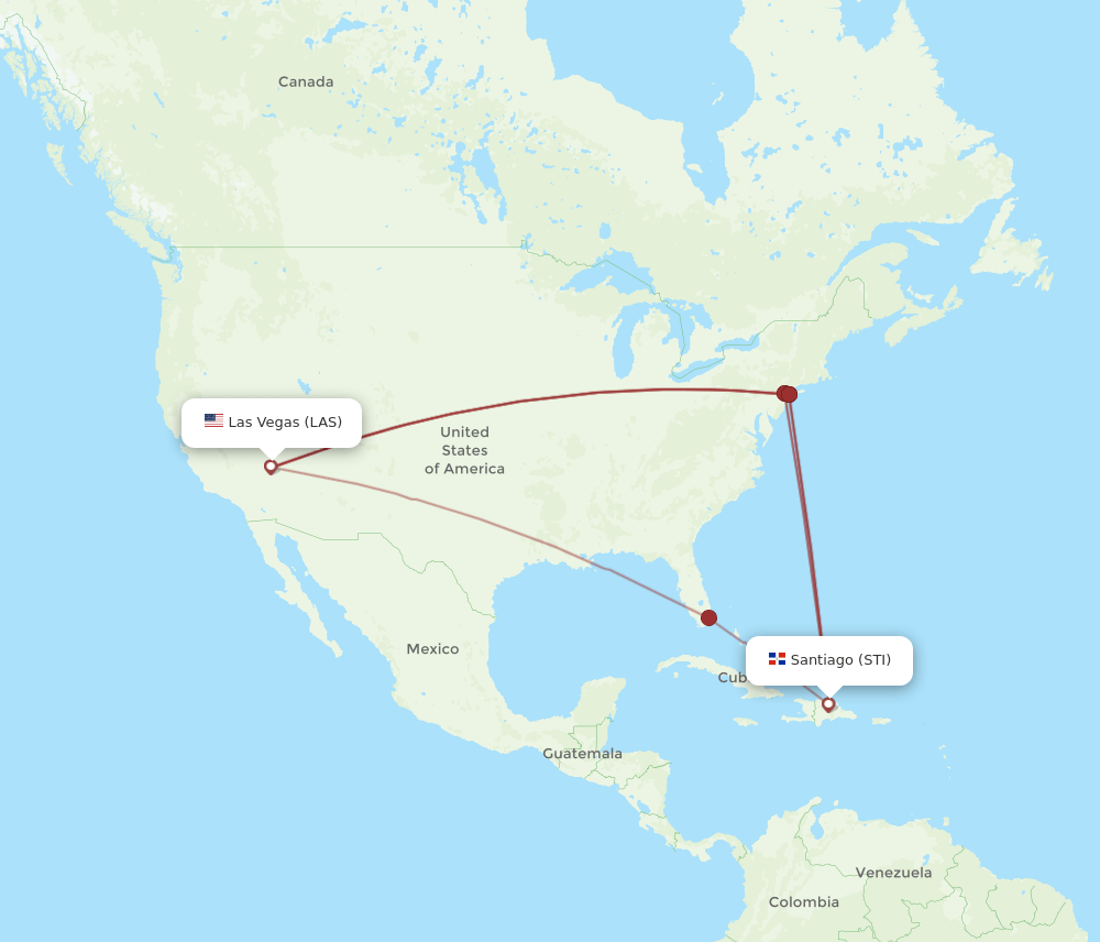 STI-LAS flight routes
