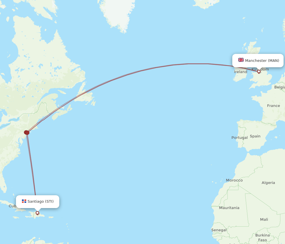 STI-MAN flight routes