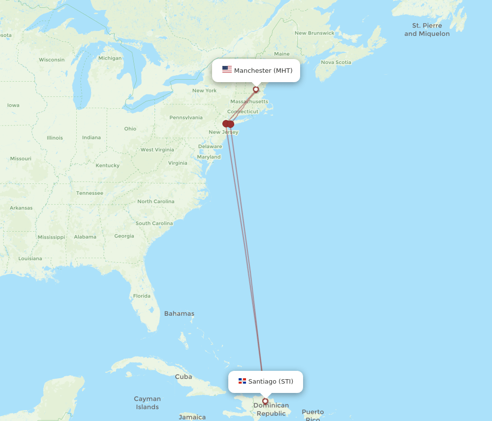 STI-MHT flight routes