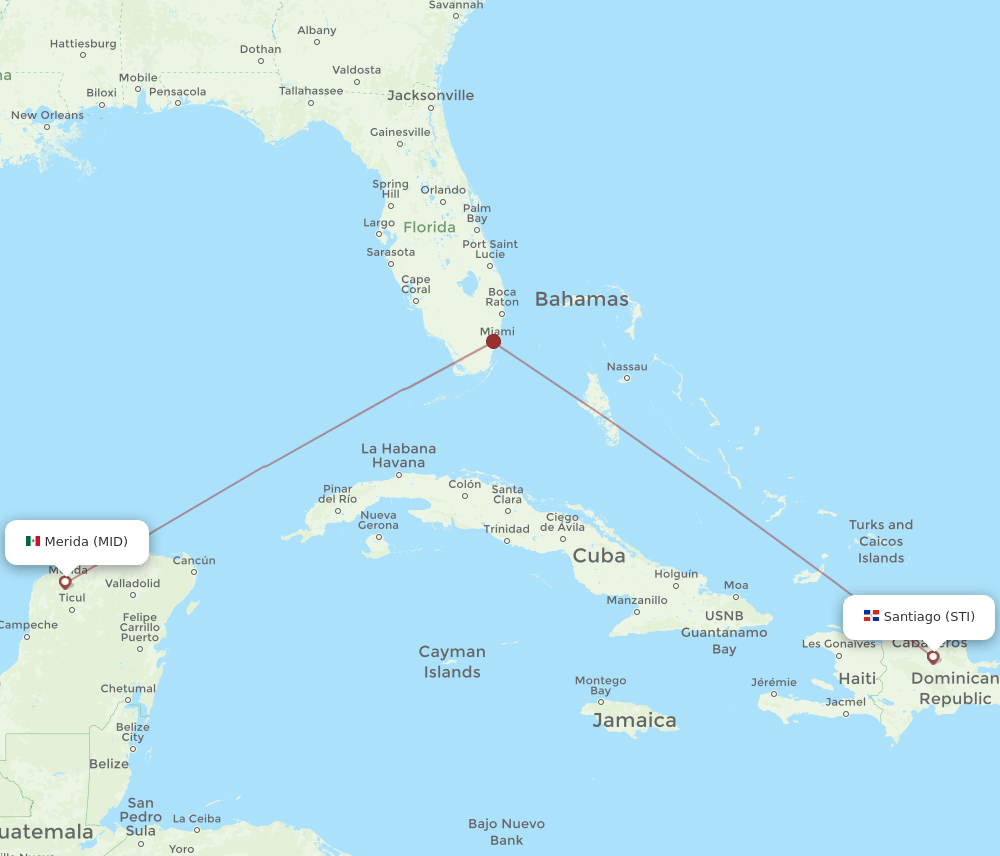 STI-MID flight routes