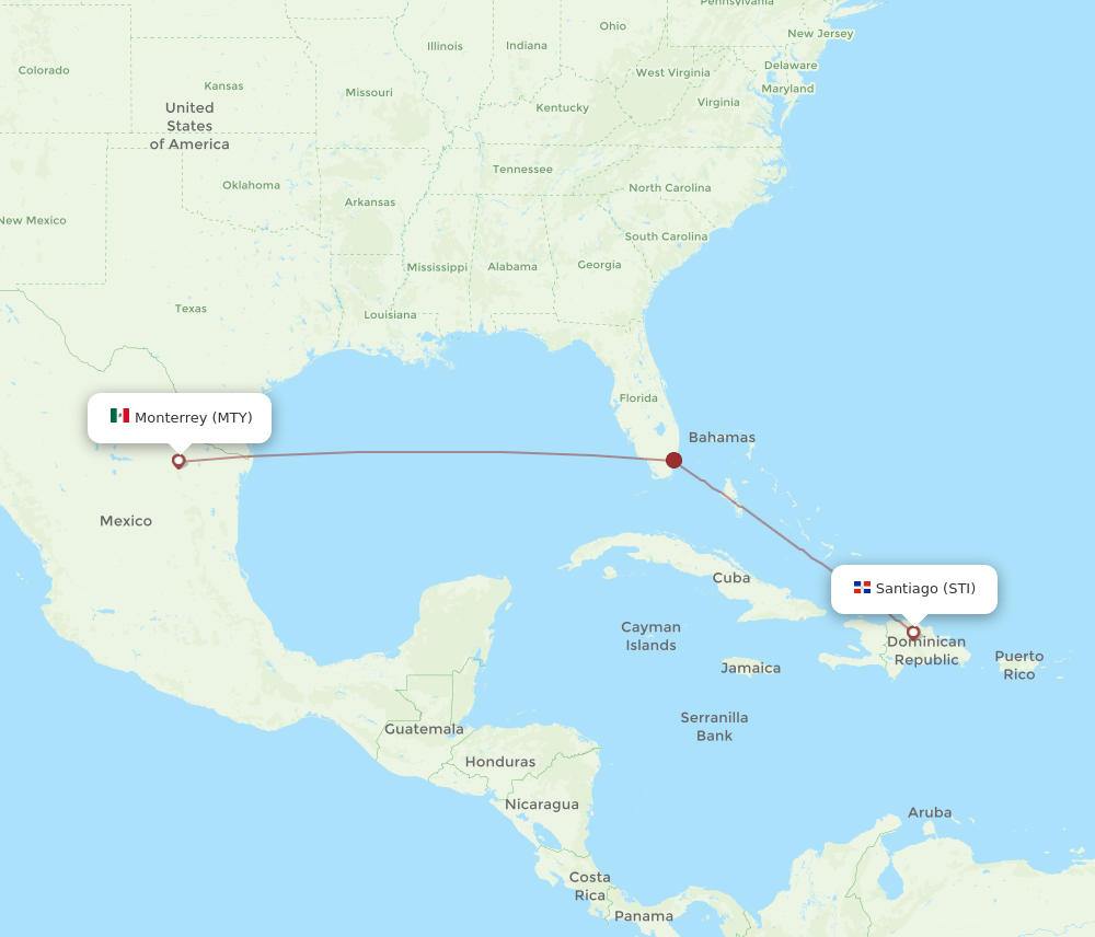 STI-MTY flight routes