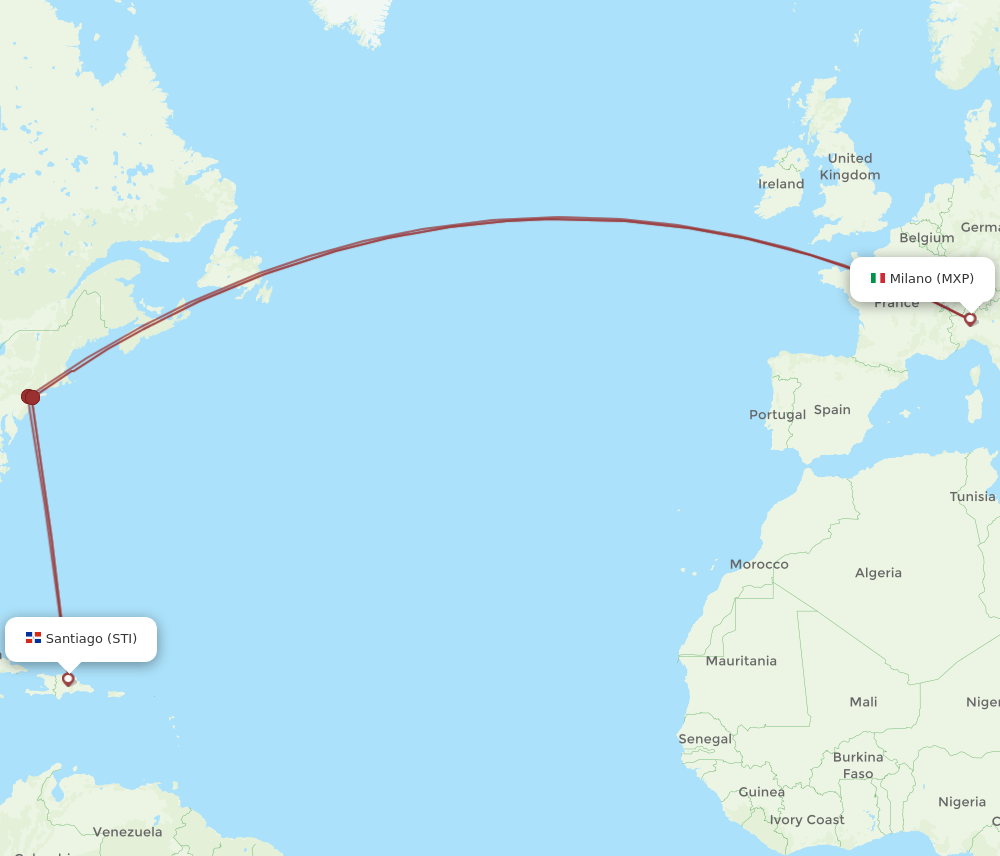 STI-MXP flight routes