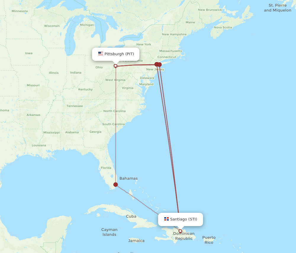 STI-PIT flight routes