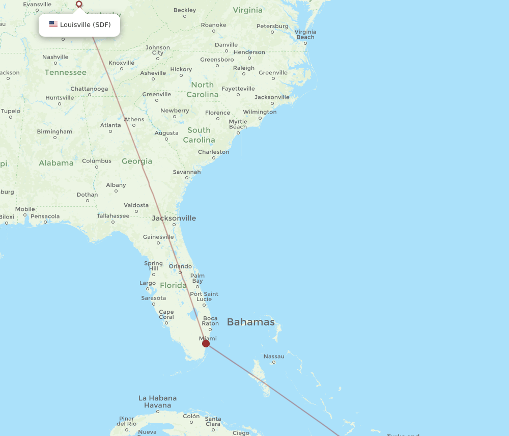 STI-SDF flight routes