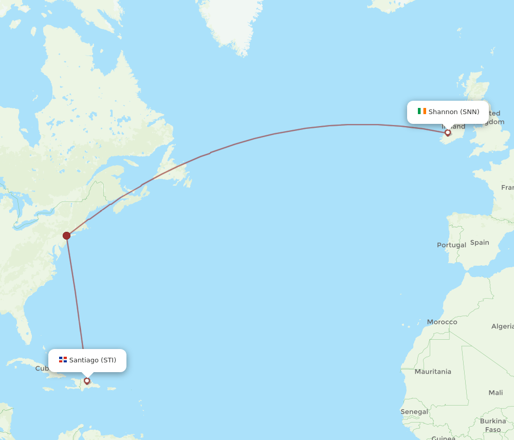 STI-SNN flight routes
