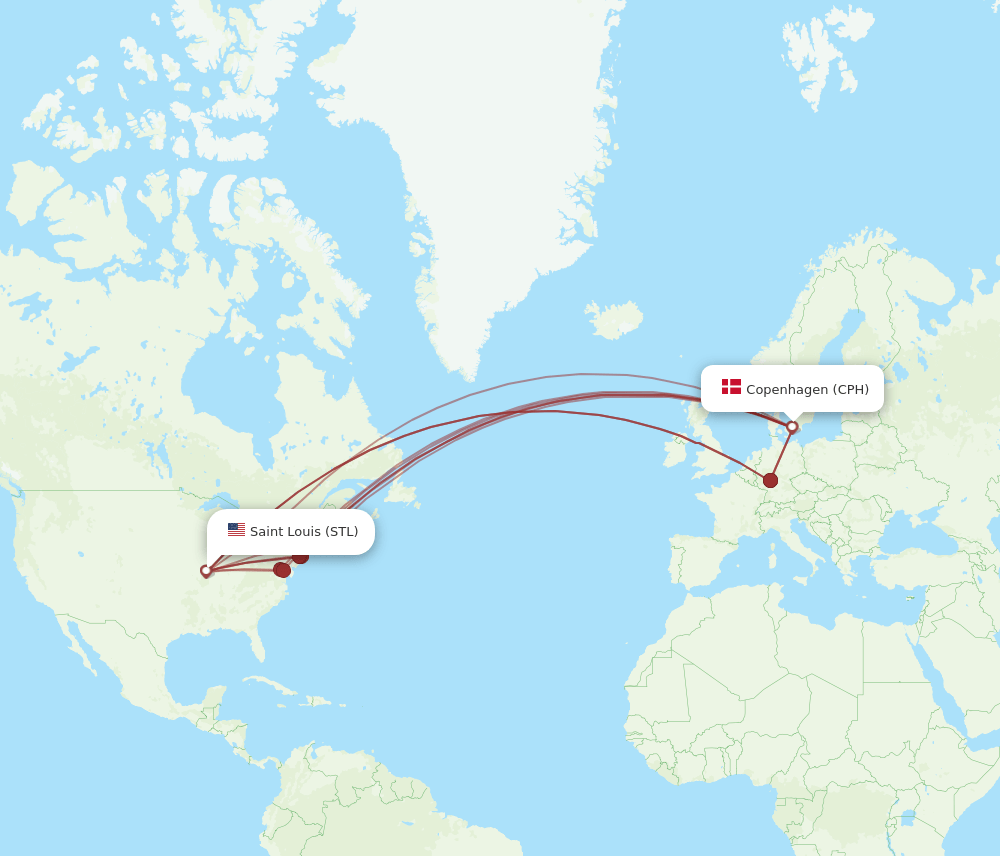 STL-CPH flight routes