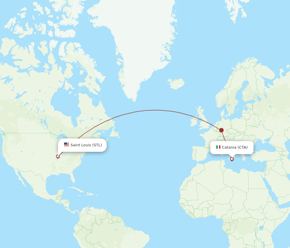 STL-CTA flight routes