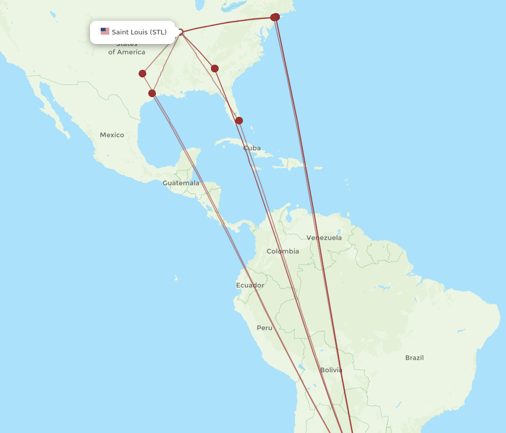 STL-EZE flight routes