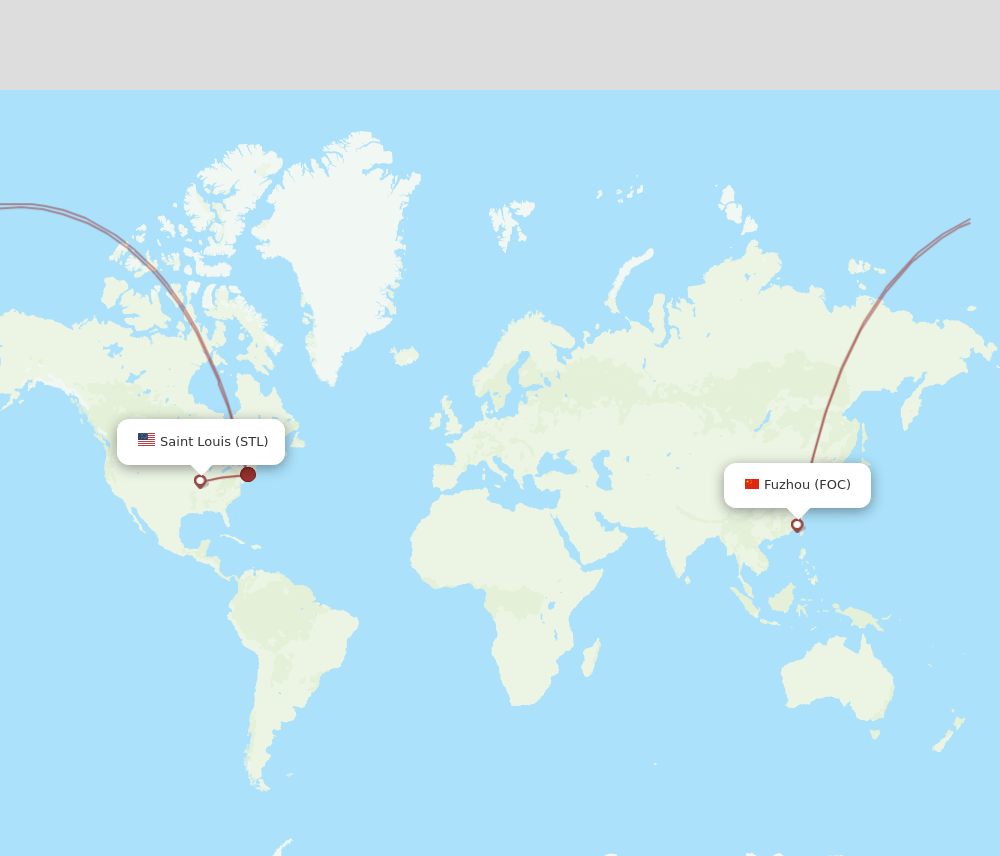 STL-FOC flight routes