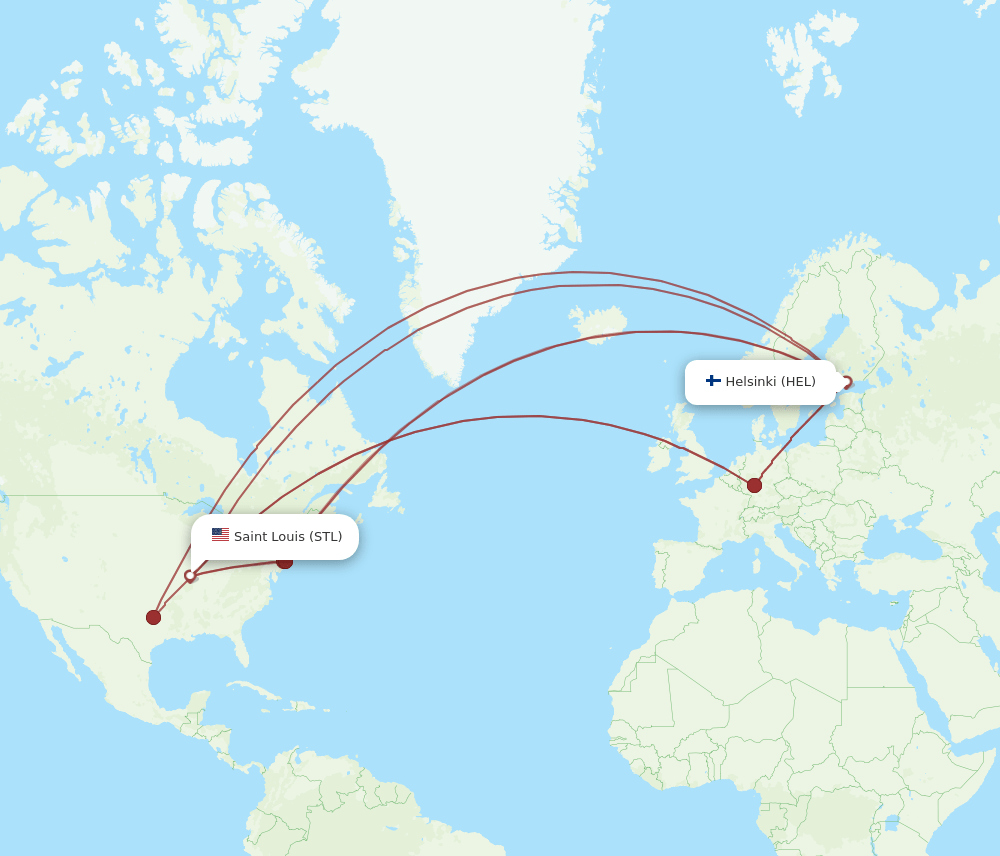 STL-HEL flight routes