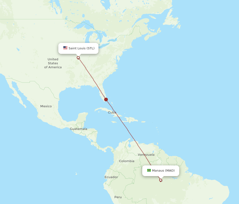 STL-MAO flight routes