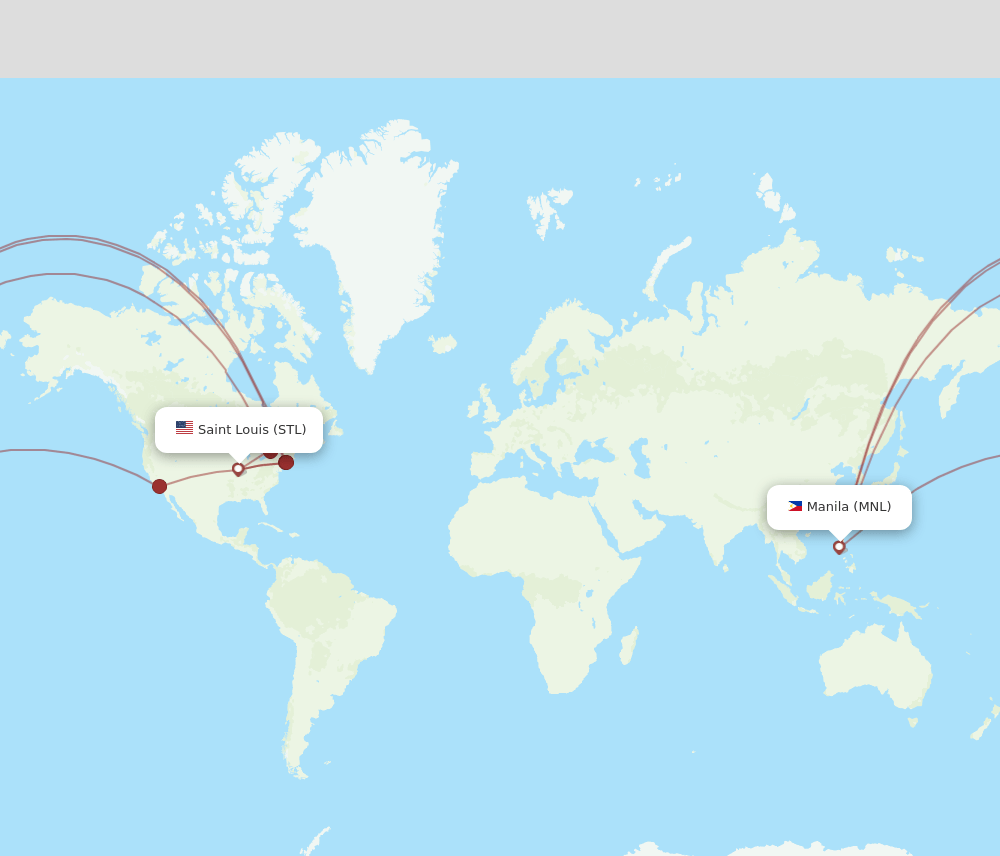 STL-MNL flight routes