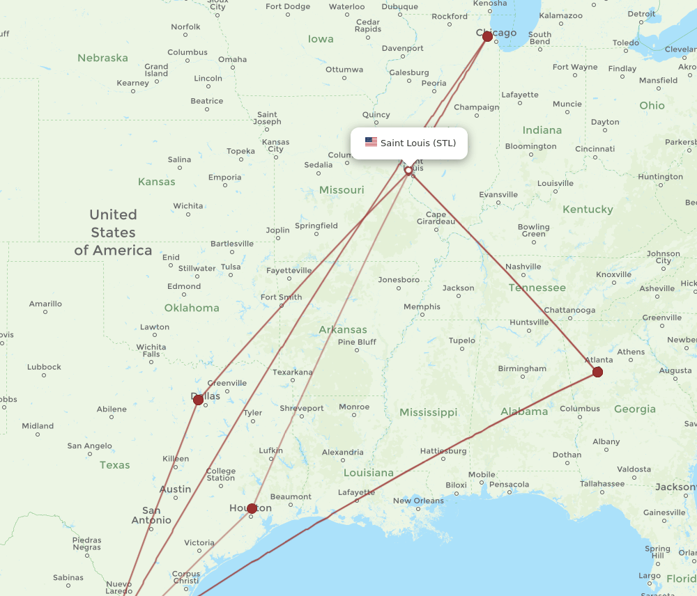 STL-MTY flight routes