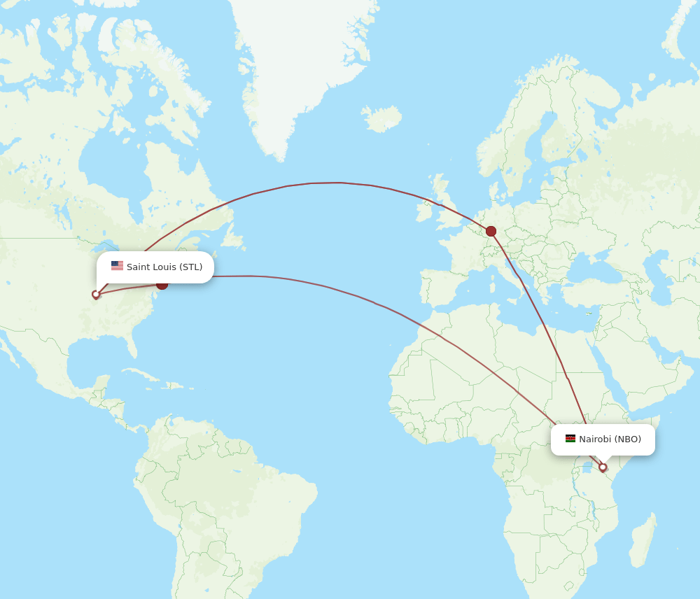 STL-NBO flight routes