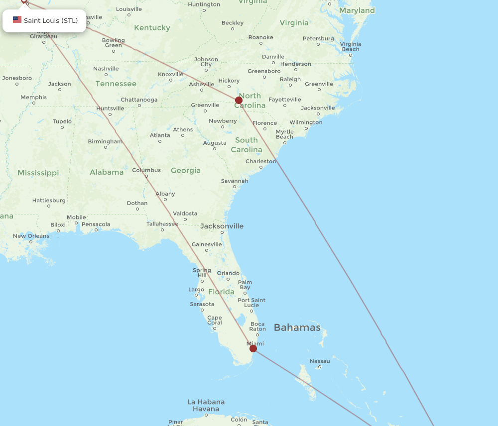 STL-POP flight routes