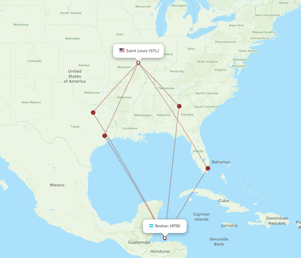 STL-RTB flight routes