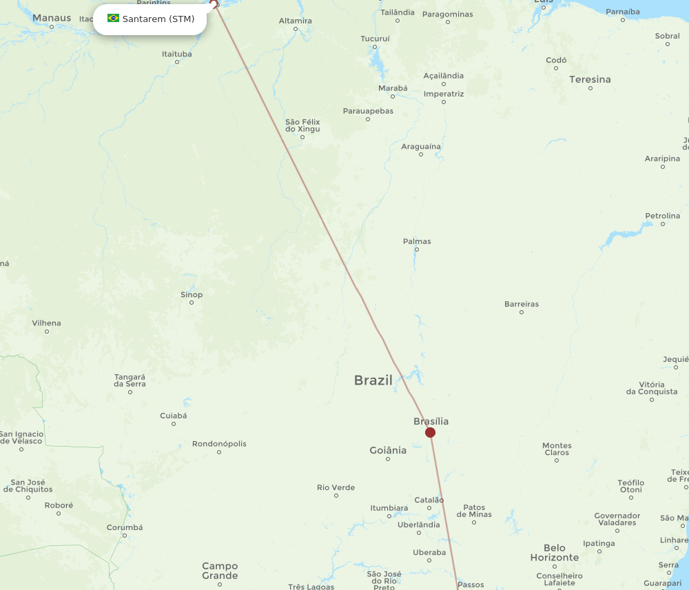 STM-GRU flight routes