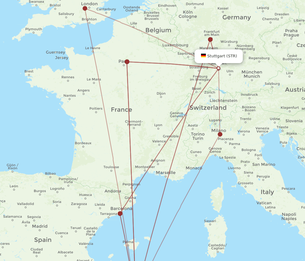 STR to ALG flights and routes map
