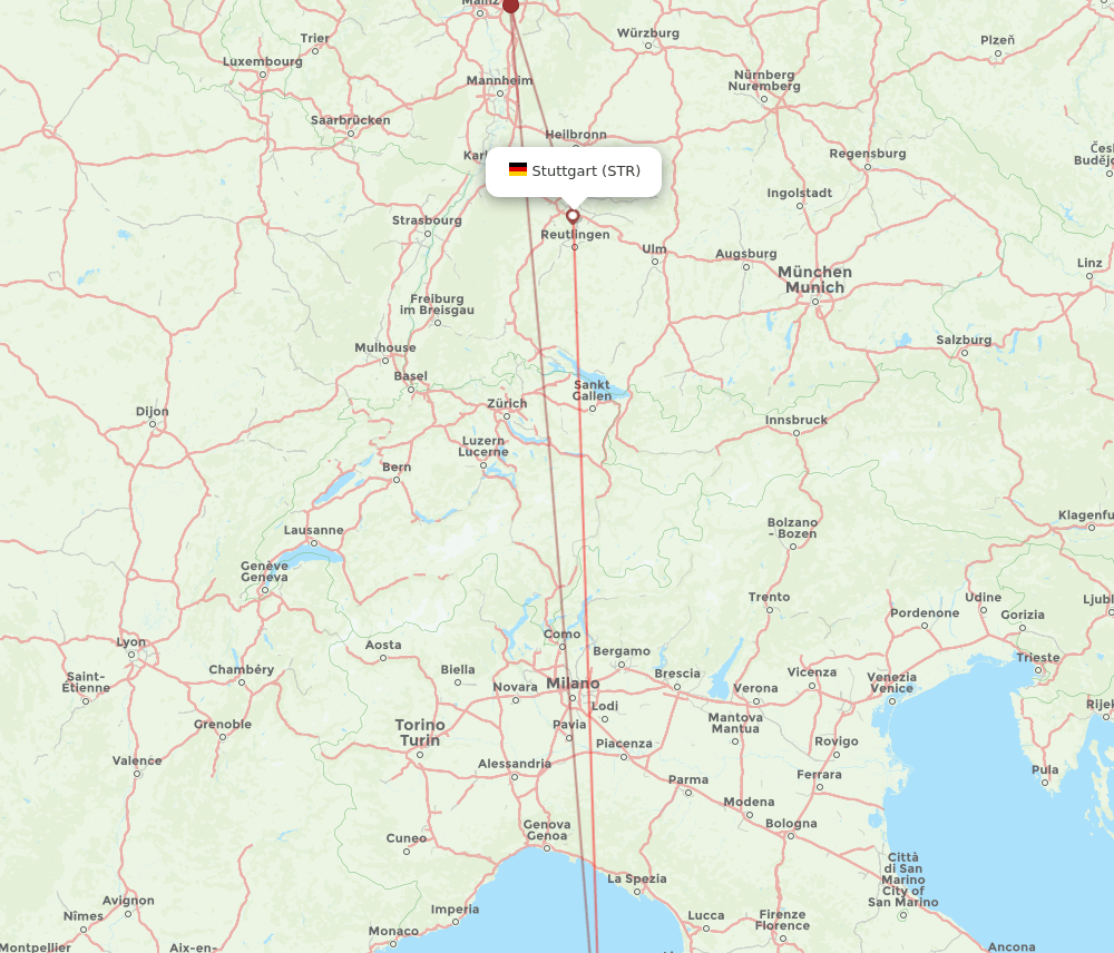 STR-BIA flight routes