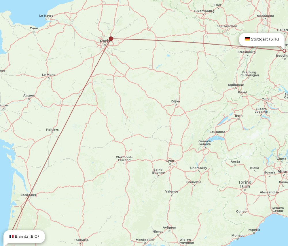 STR-BIQ flight routes
