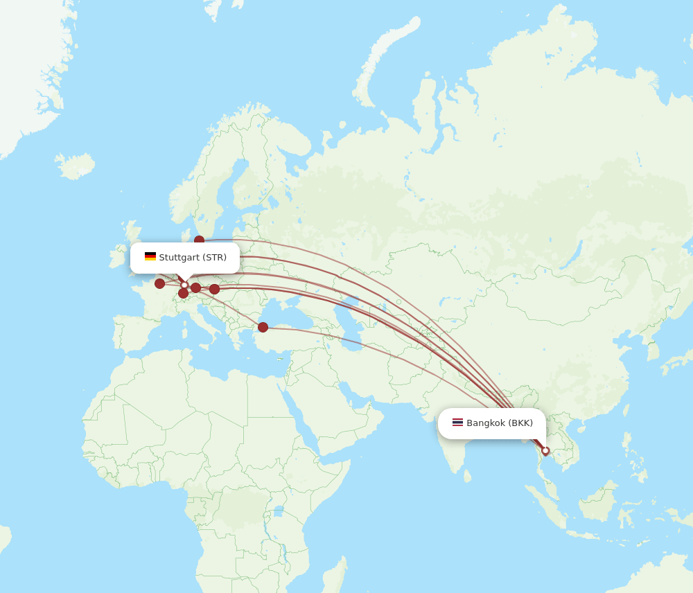 STR-BKK flight routes