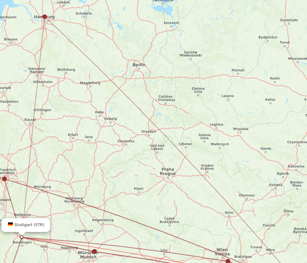 STR to BUD flights and routes map