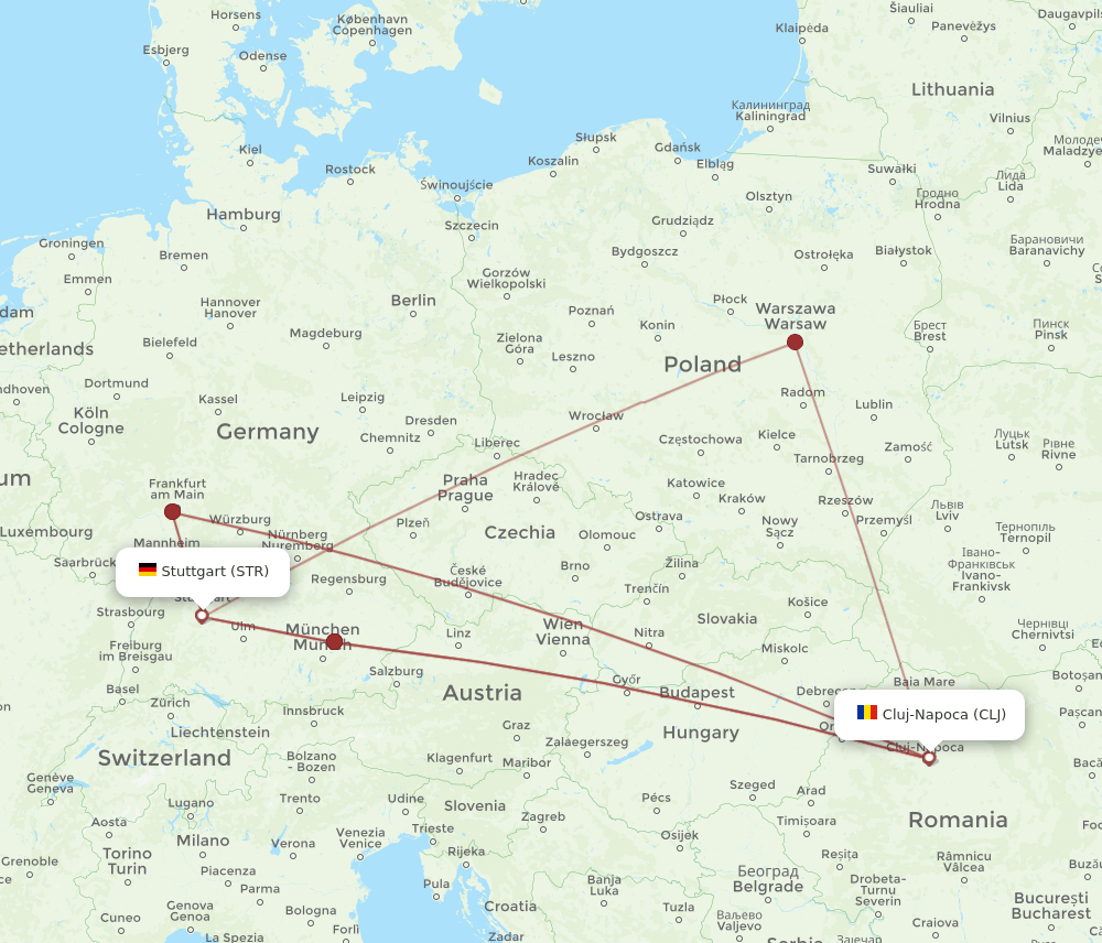 STR-CLJ flight routes