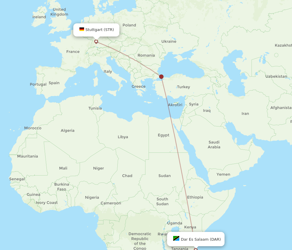 STR-DAR flight routes