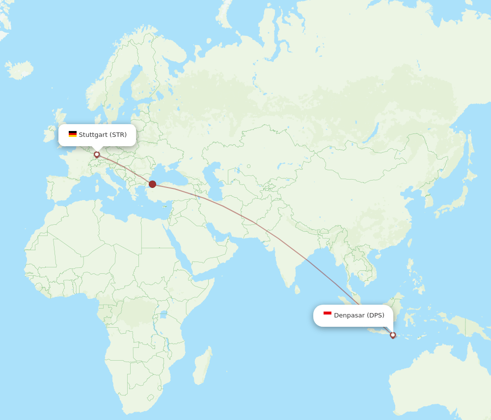 STR-DPS flight routes