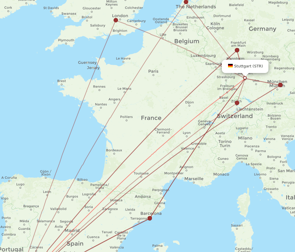 STR-FAO flight routes