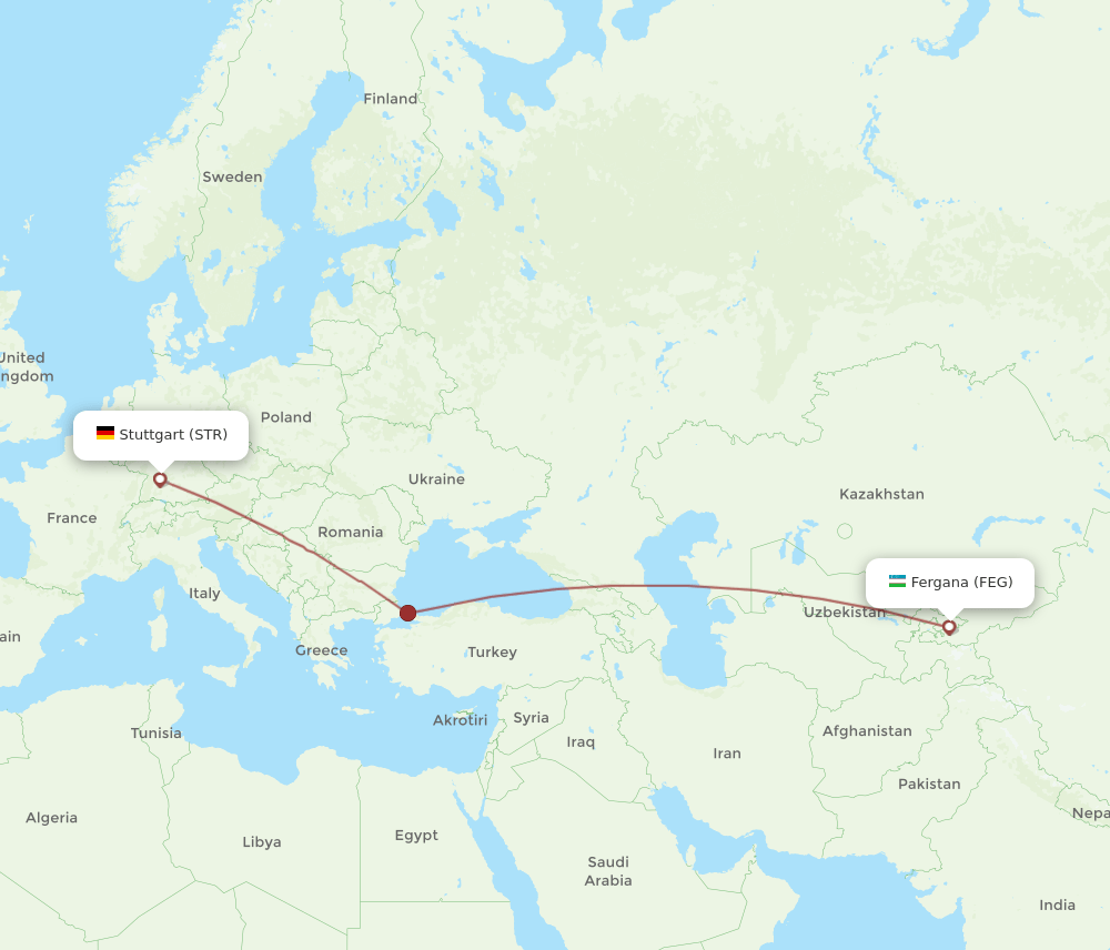 STR-FEG flight routes