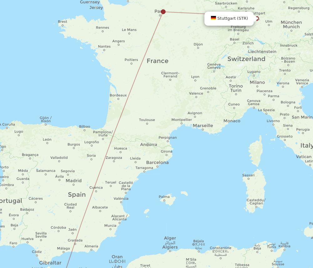 STR-FEZ flight routes