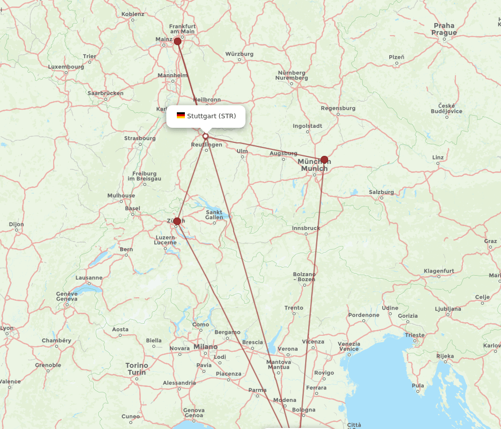 STR-FLR flight routes
